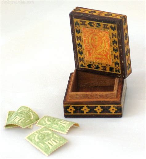 antique metal stamp box|Stamp Boxes Antique for sale .